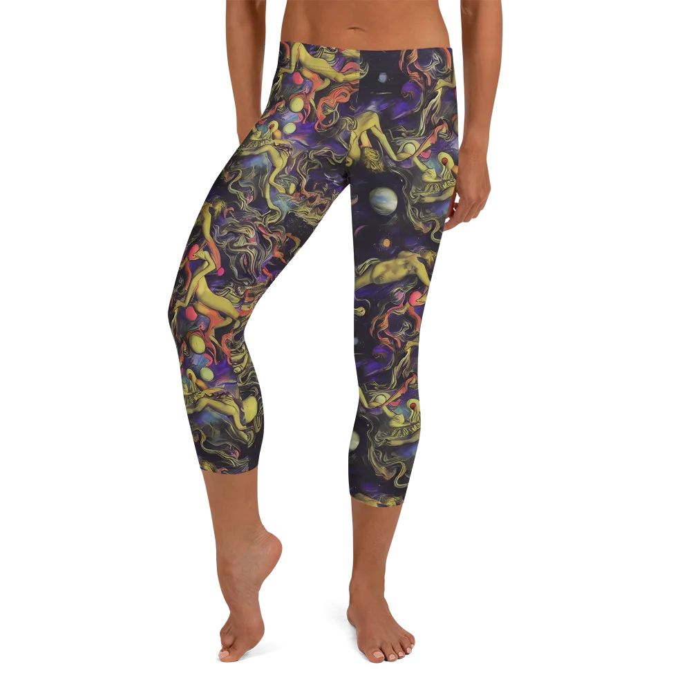Galactic Playground on Capri Leggings — Front