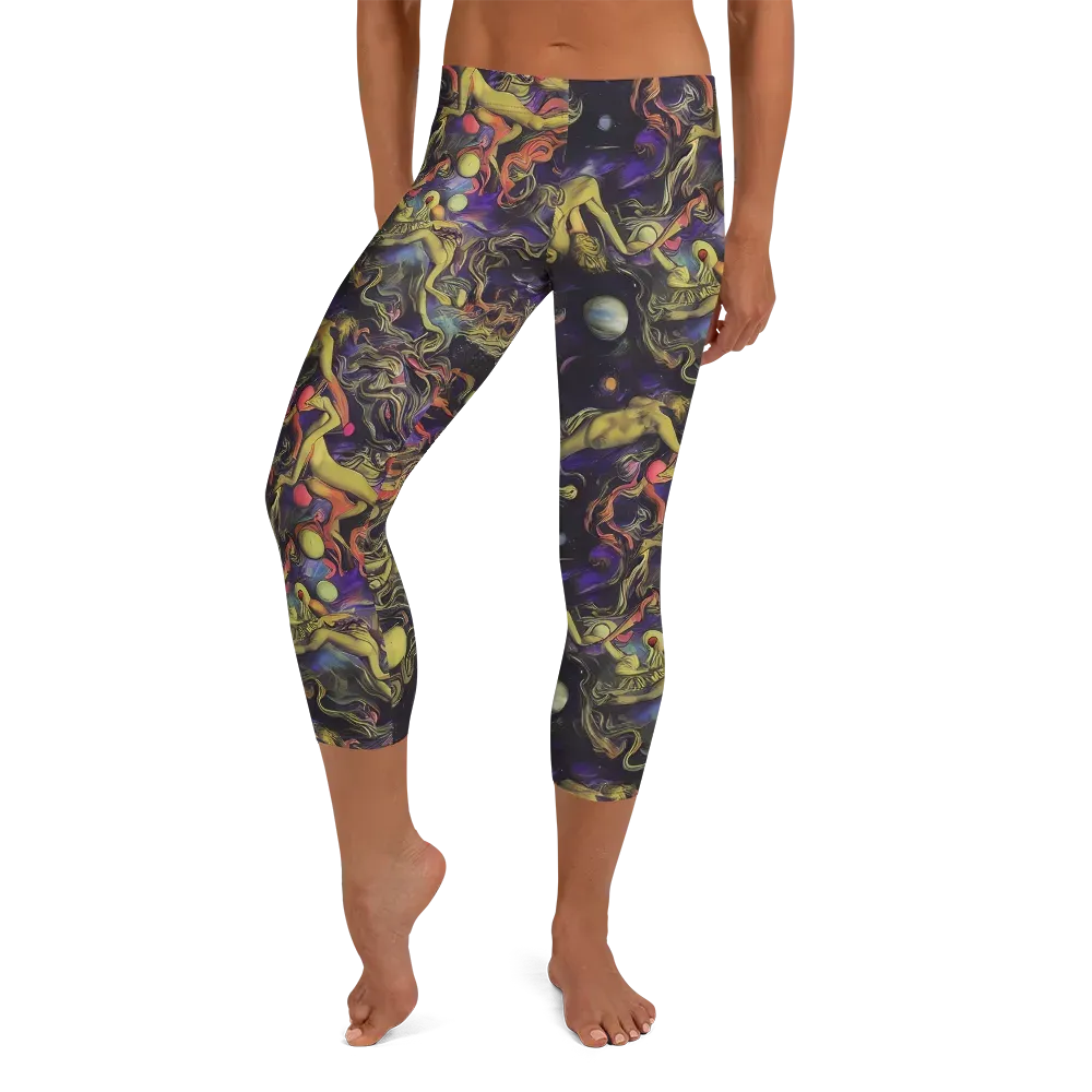 Galactic Playground on Capri Leggings — Front