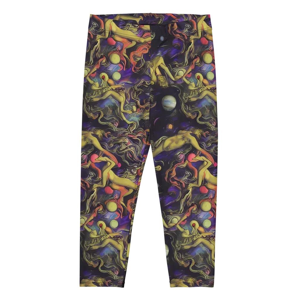 Galactic Playground on Capri Leggings — Front