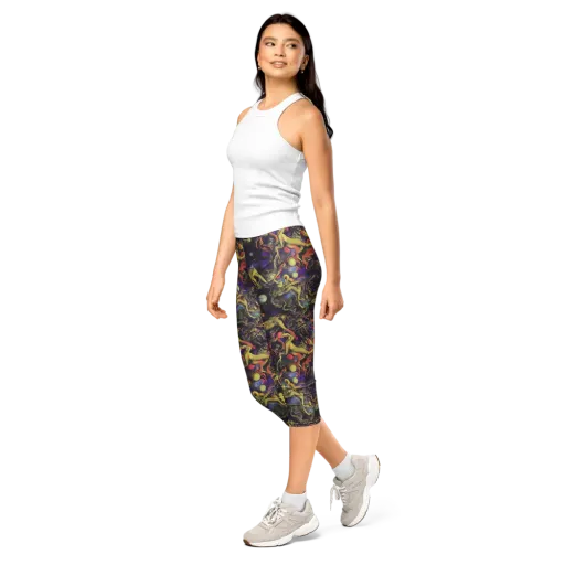 Galactic Playground on a Capri Leggings