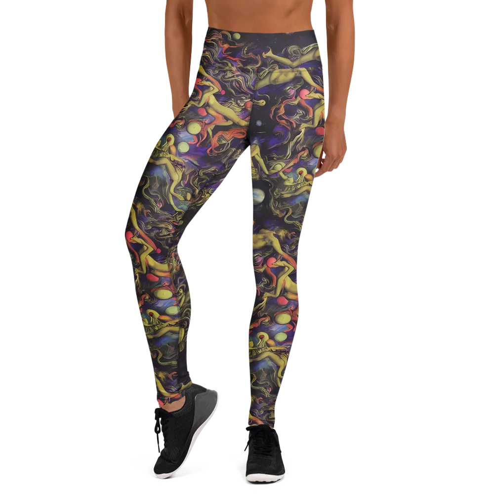 Galactic Playground on Yoga Leggings — Front