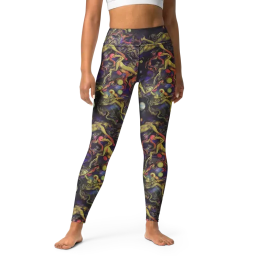 Galactic Playground on a Yoga Leggings