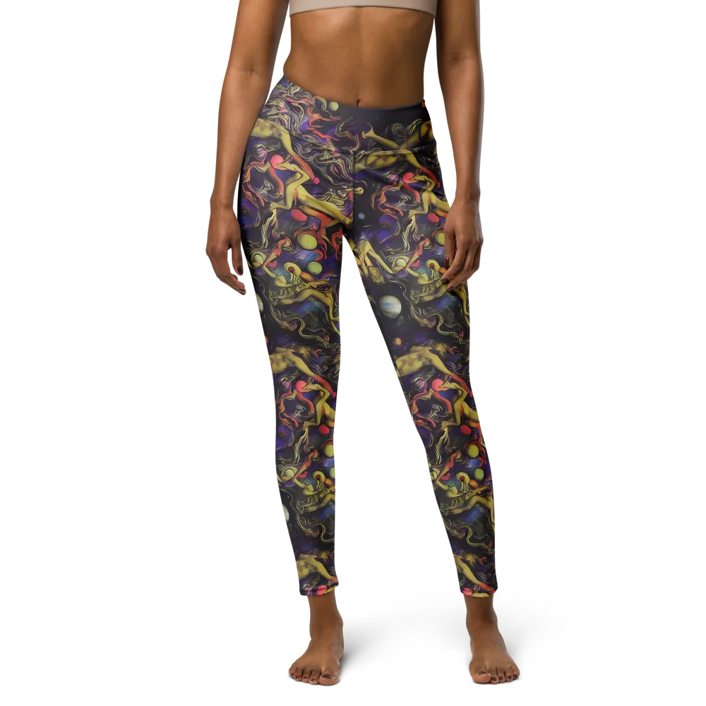 Galactic Playground on Yoga Leggings — Front