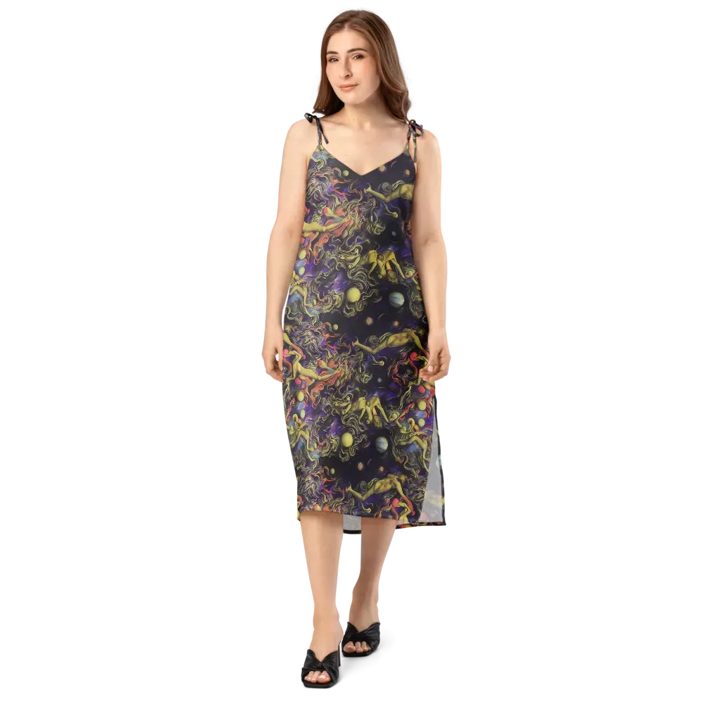 Galactic Playground on Slip Dress — Front