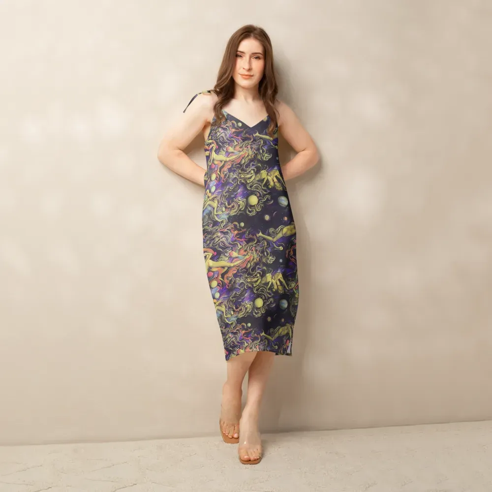 Galactic Playground on Slip Dress — Front