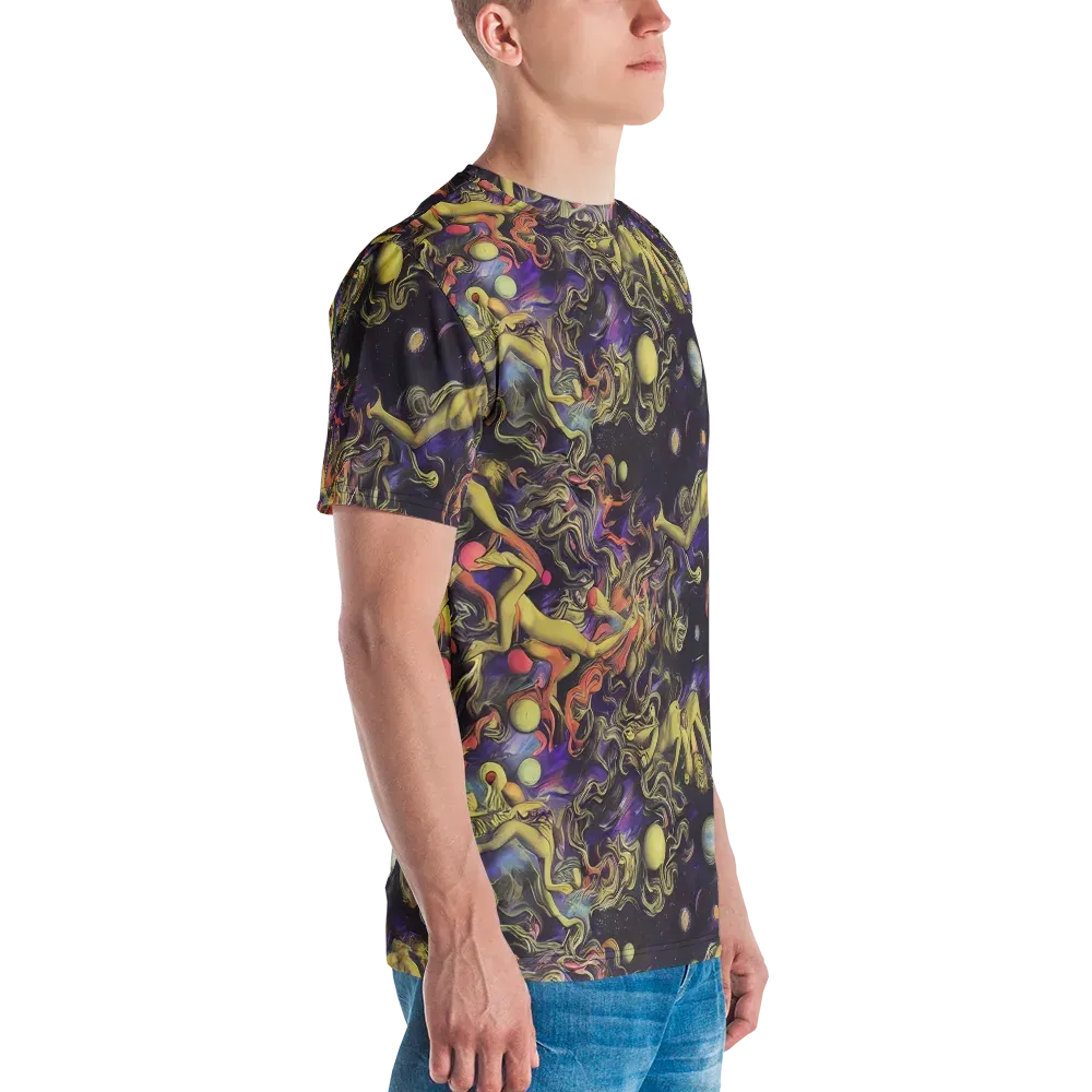 Galactic Playground on Men's Crew Neck T-Shirt — Right
