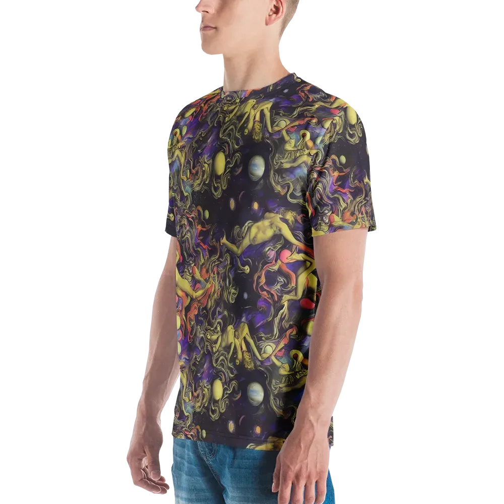 Galactic Playground on Men's Crew Neck T-Shirt — Left