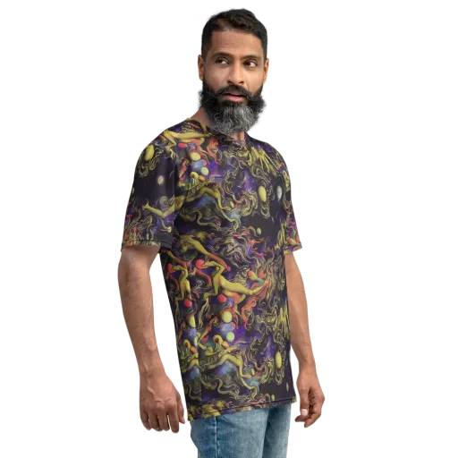Galactic Playground on a Men's Crew Neck T-Shirt
