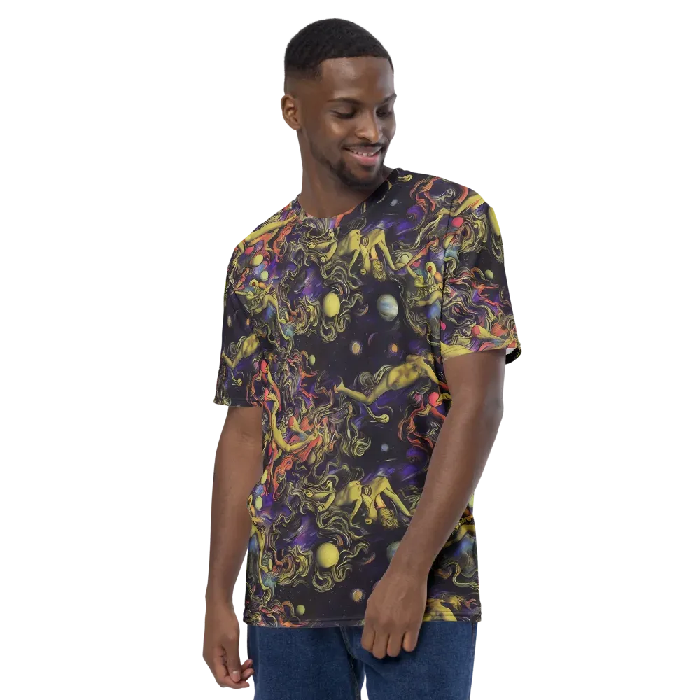Galactic Playground on Men's Crew Neck T-Shirt — Left