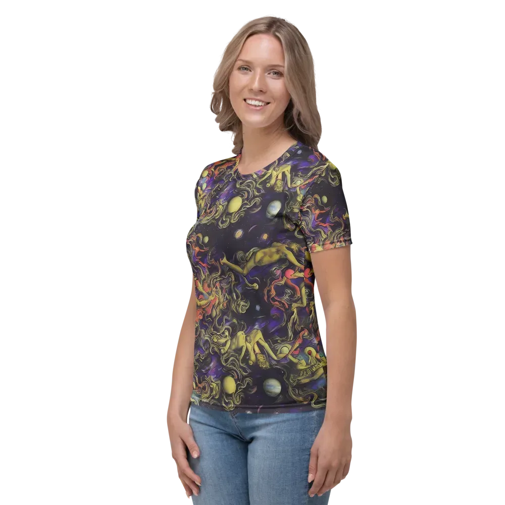 Galactic Playground on Women's Crew Neck T-Shirt — Left
