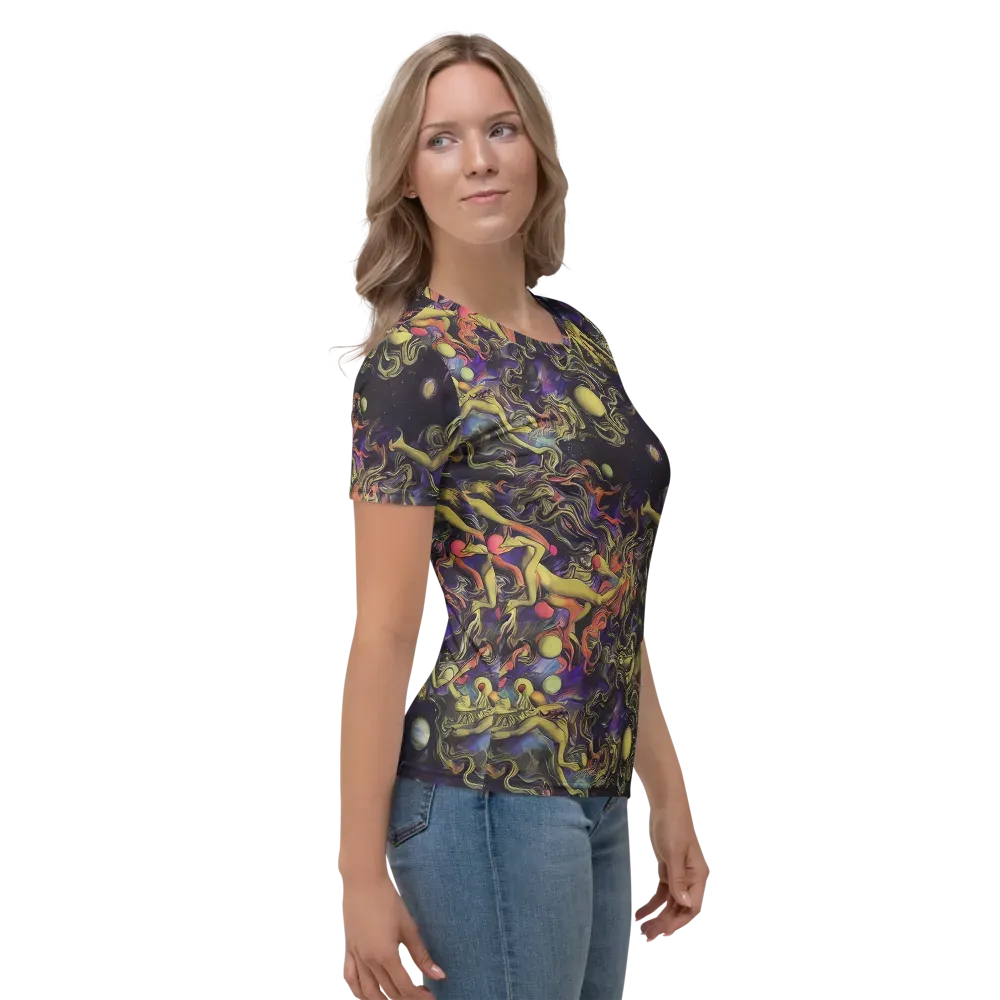 Galactic Playground on Women's Crew Neck T-Shirt — Right