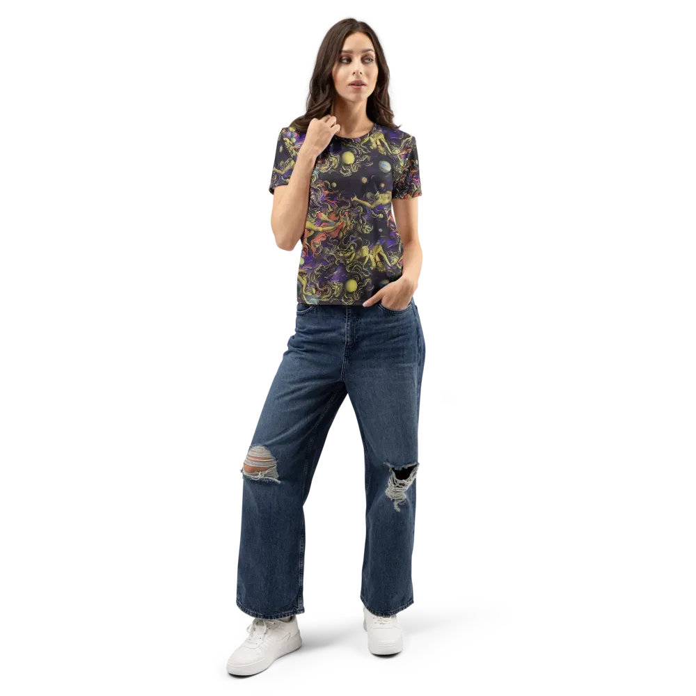 Galactic Playground on Women's Crew Neck T-Shirt — Front