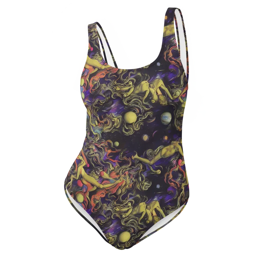 Galactic Playground on One-Piece Swimsuit — Front