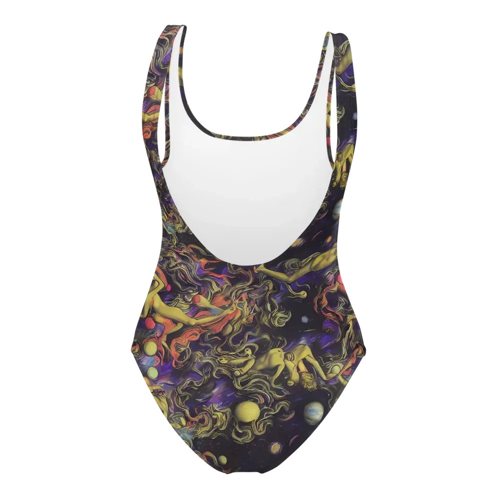Galactic Playground on One-Piece Swimsuit — Back