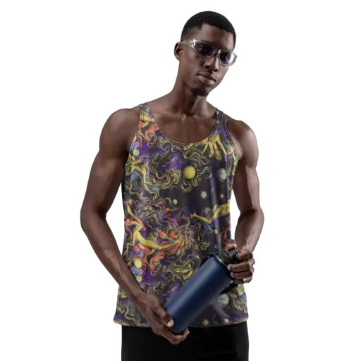 Galactic Playground on a Men's Tank Top