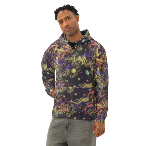 Galactic Playground on a Cotton Hoodie