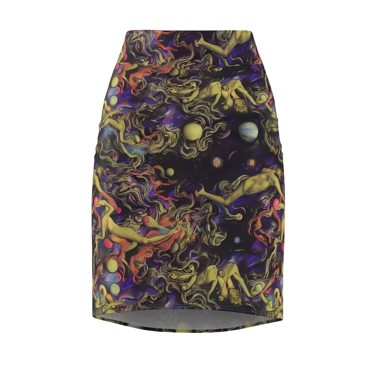 Galactic Playground on Pencil Skirt — Front