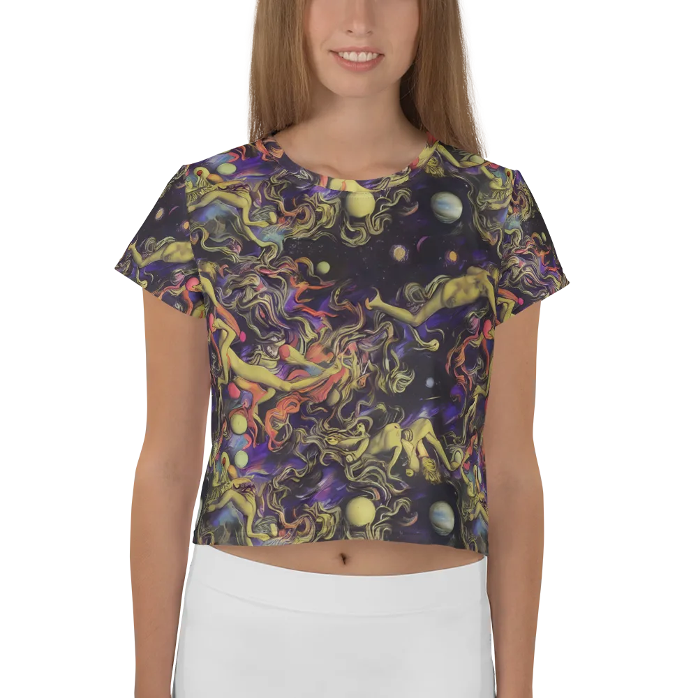 Galactic Playground on Crop Tee — Front