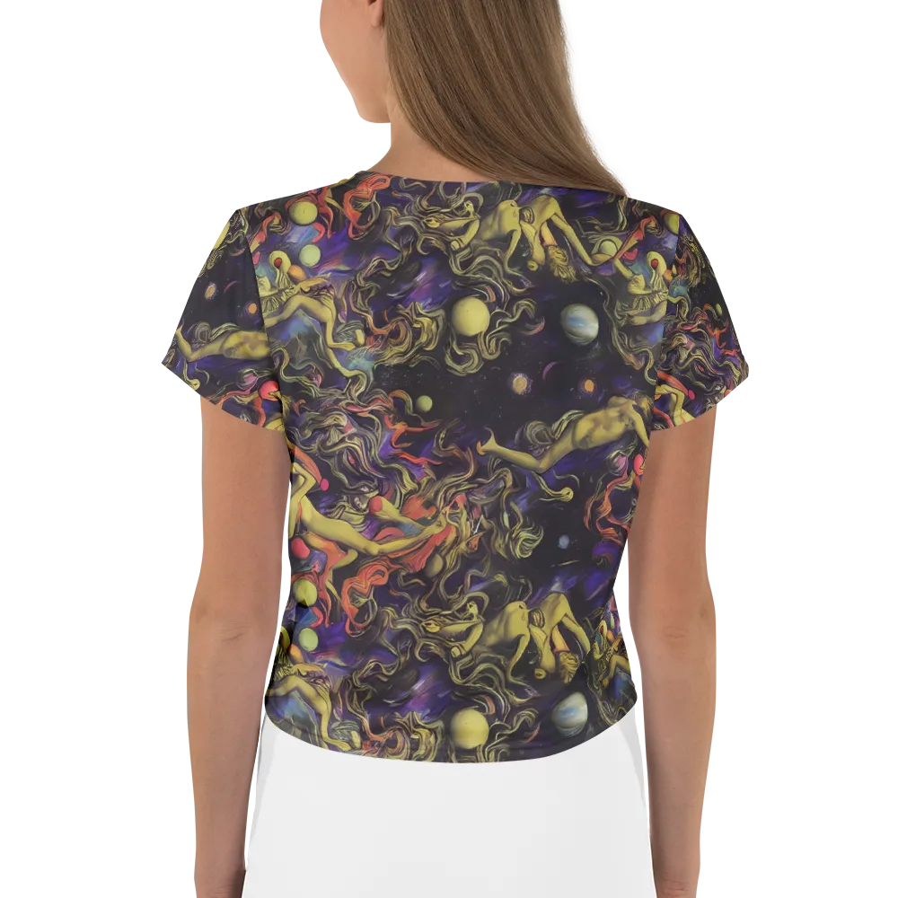 Galactic Playground on Crop Tee — Back