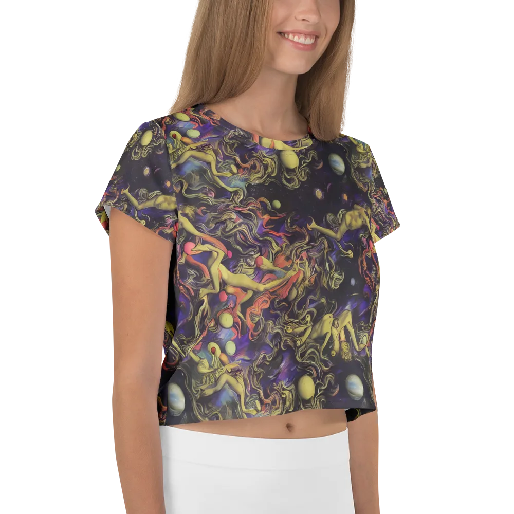 Galactic Playground on Crop Tee — Right