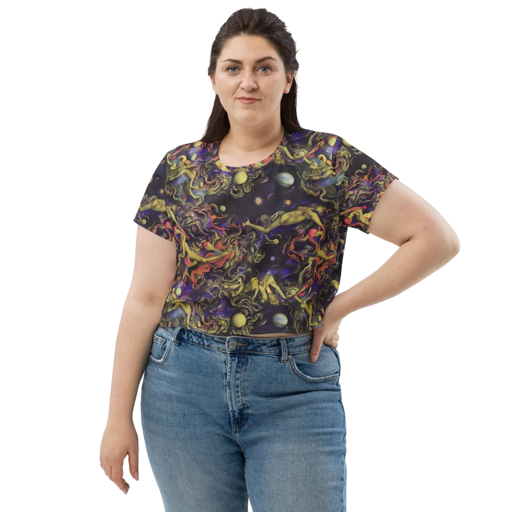 Galactic Playground on Crop Tee — Front