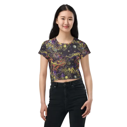 Galactic Playground on a Crop Tee