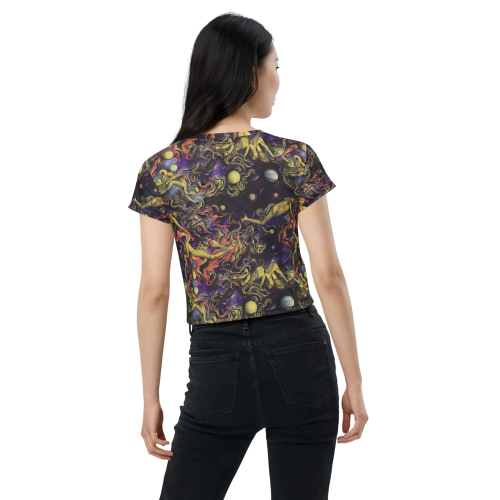 Galactic Playground on Crop Tee — Back