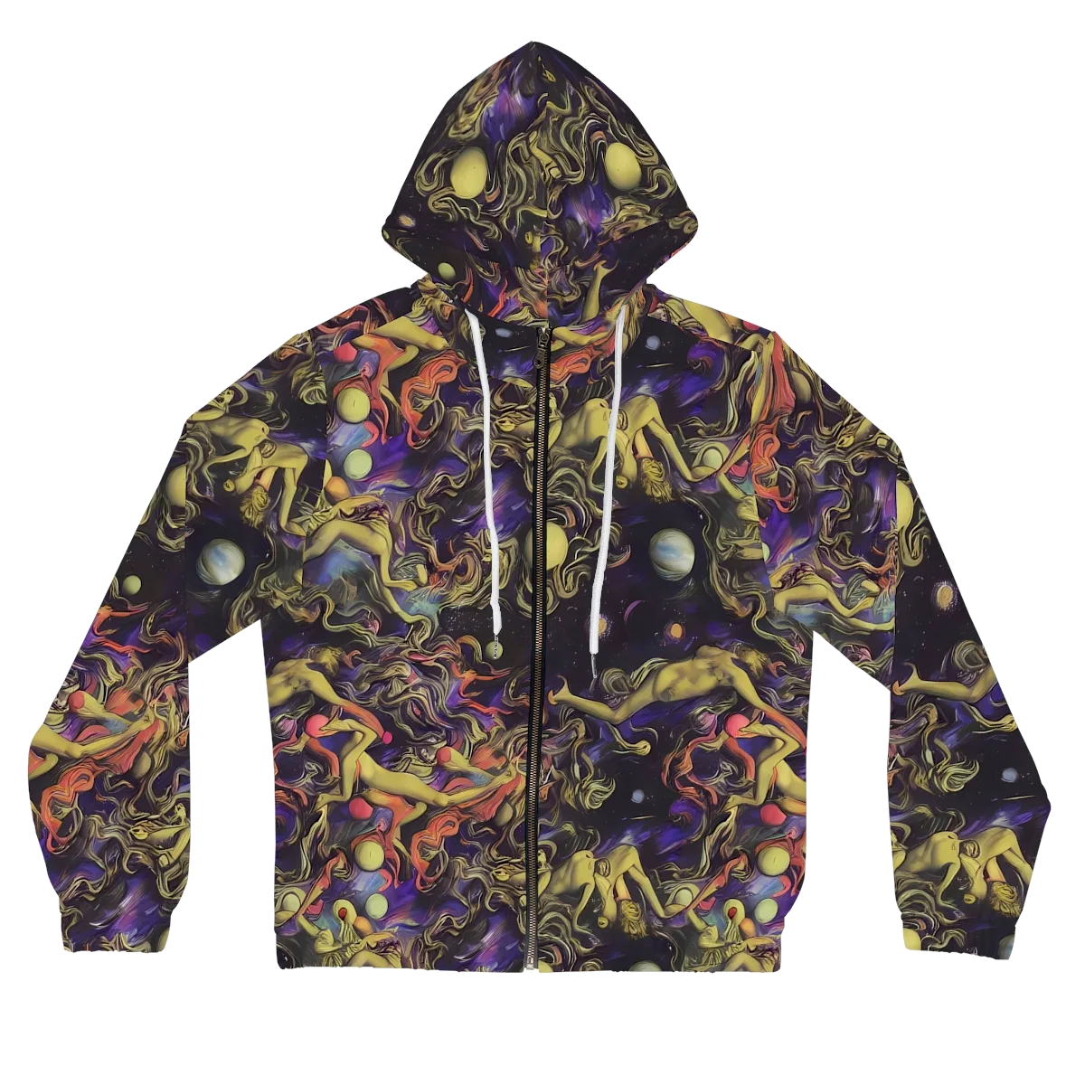 Galactic Playground on Women's Full-Zip Hoodie — Front