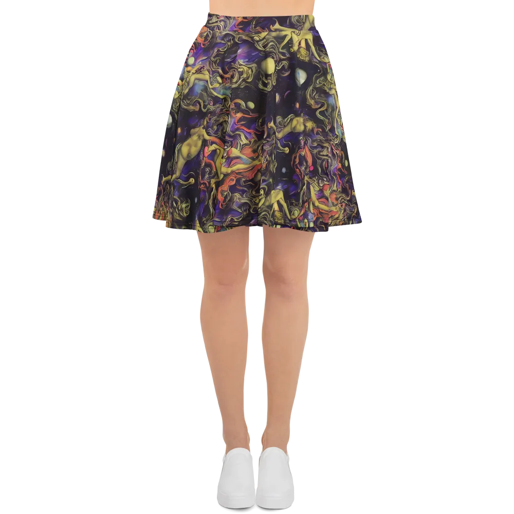 Galactic Playground on Skater Skirt — Front