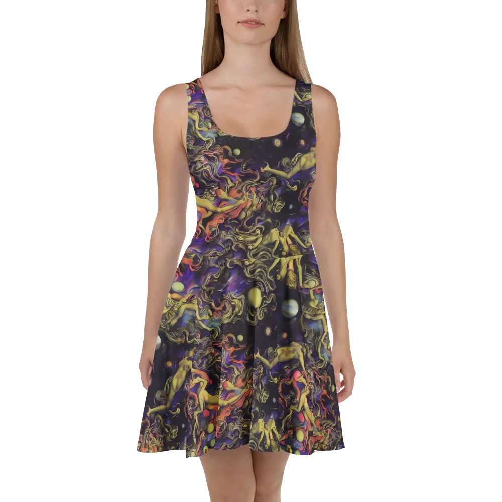 Galactic Playground on Skater Dress — Front