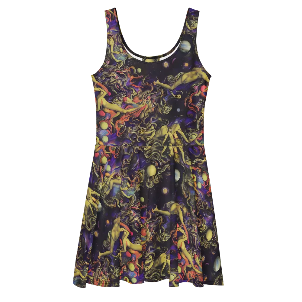 Galactic Playground on Skater Dress — Front