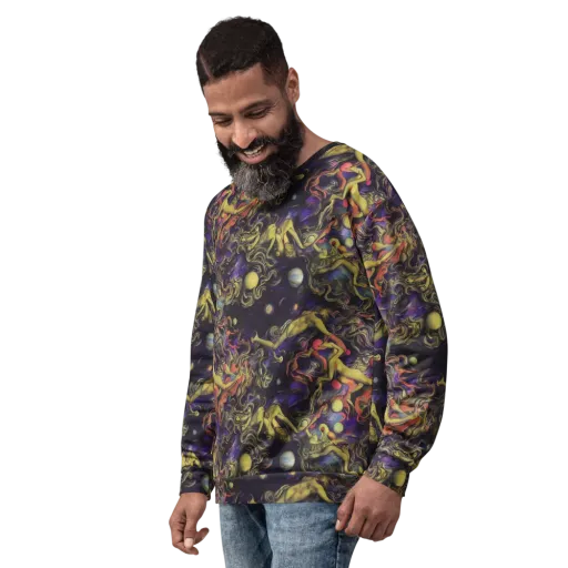 Galactic Playground on a Sweatshirt