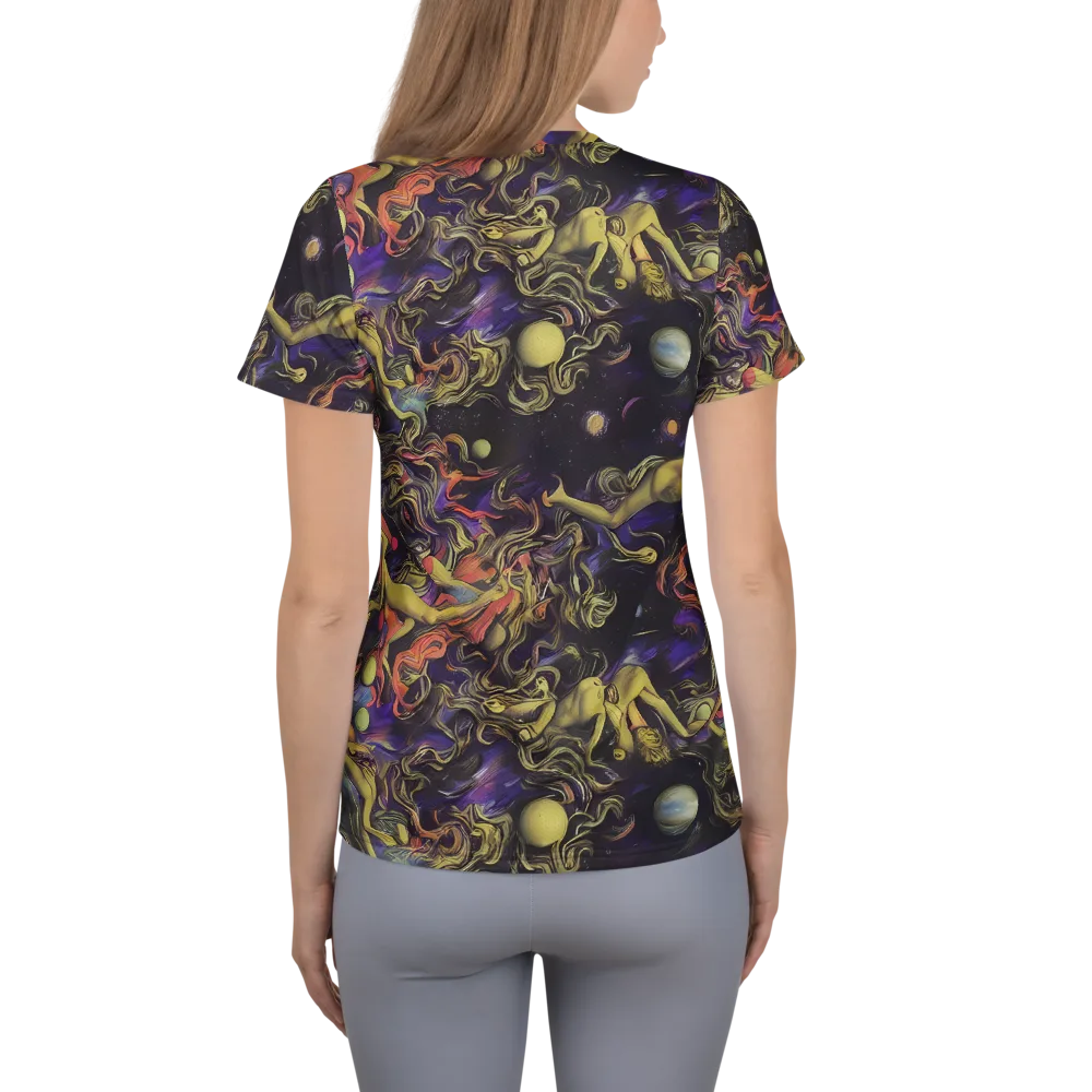 Galactic Playground on Women's Athletic T-Shirt — Back
