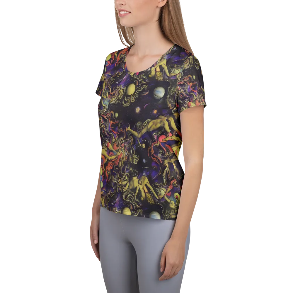 Galactic Playground on Women's Athletic T-Shirt — Left