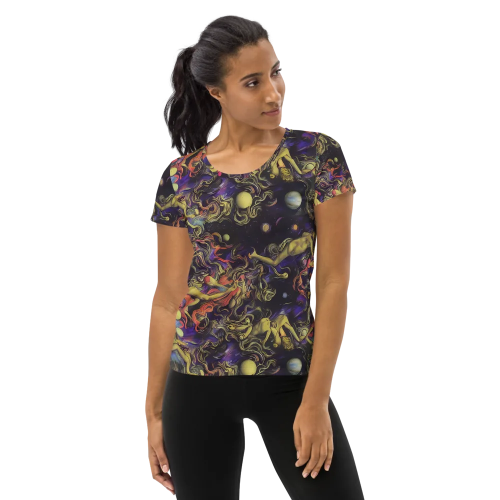 Galactic Playground on Women's Athletic T-Shirt — Front