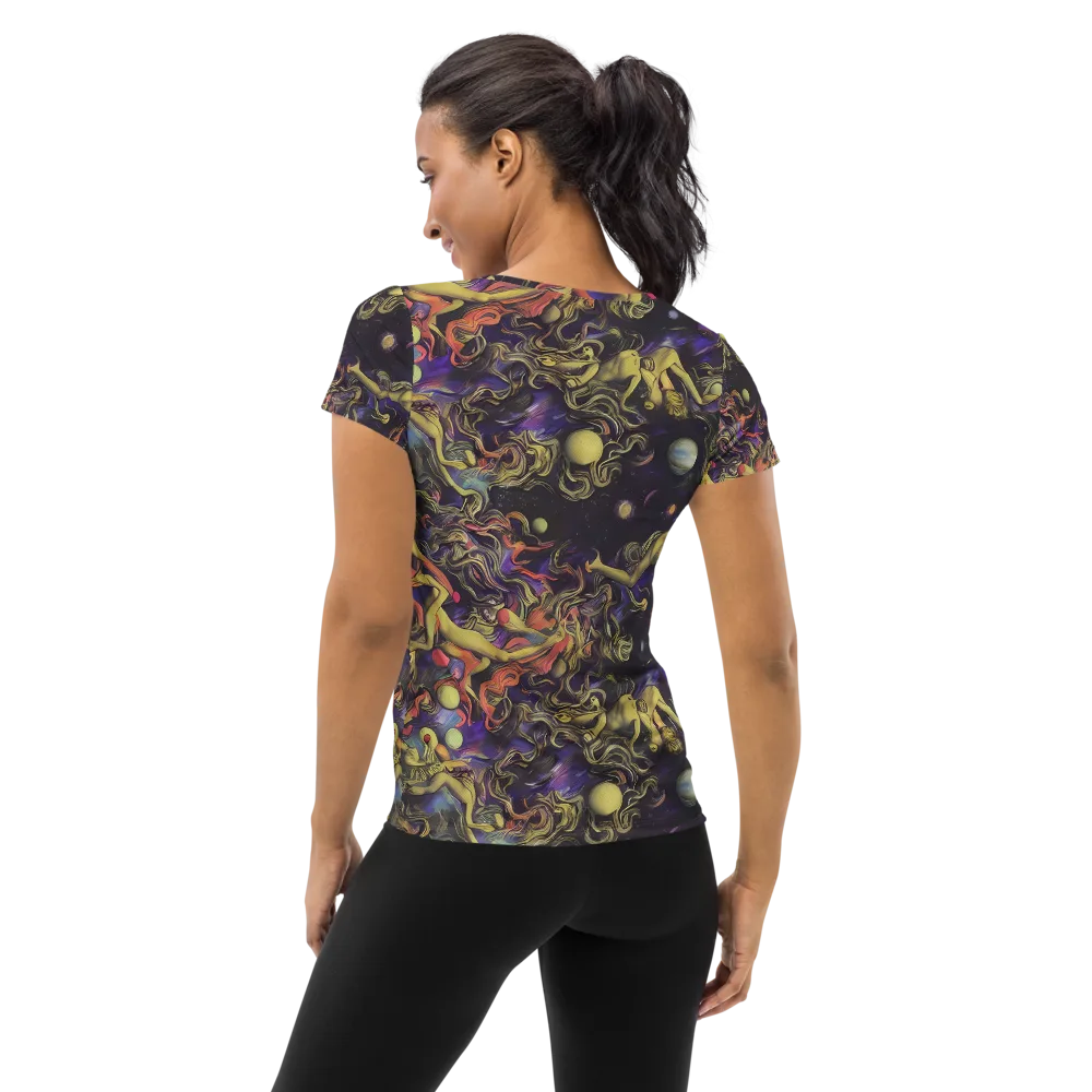 Galactic Playground on Women's Athletic T-Shirt — Back