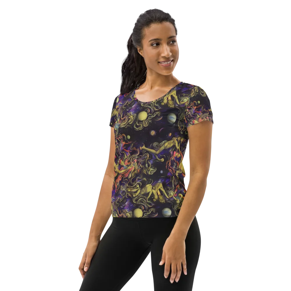 Galactic Playground on Women's Athletic T-Shirt — Left