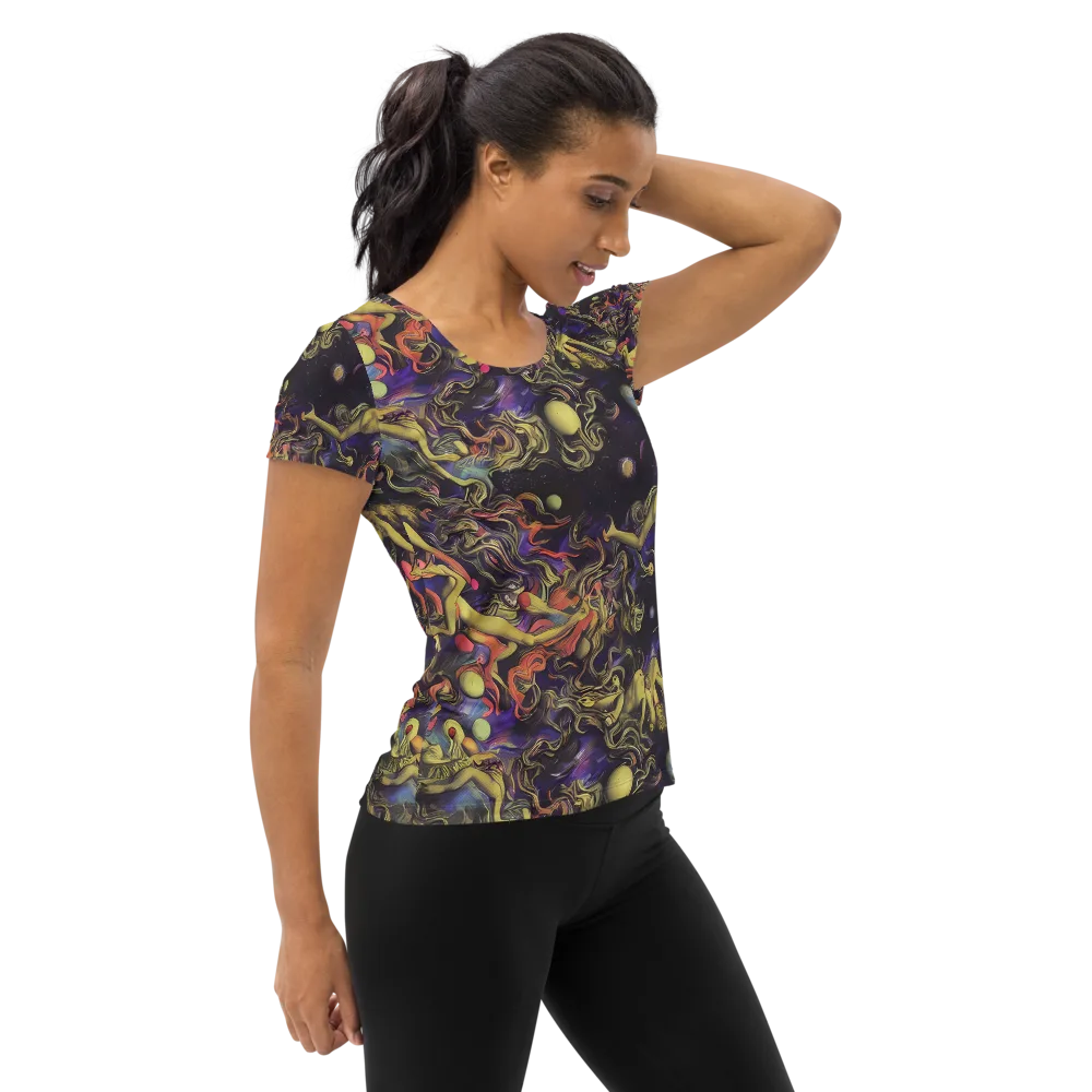 Galactic Playground on Women's Athletic T-Shirt — Right