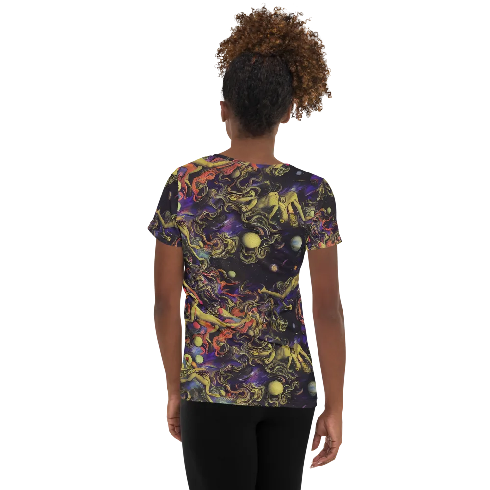 Galactic Playground on Women's Athletic T-Shirt — Back