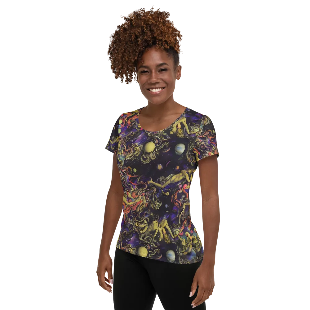 Galactic Playground on Women's Athletic T-Shirt — Left