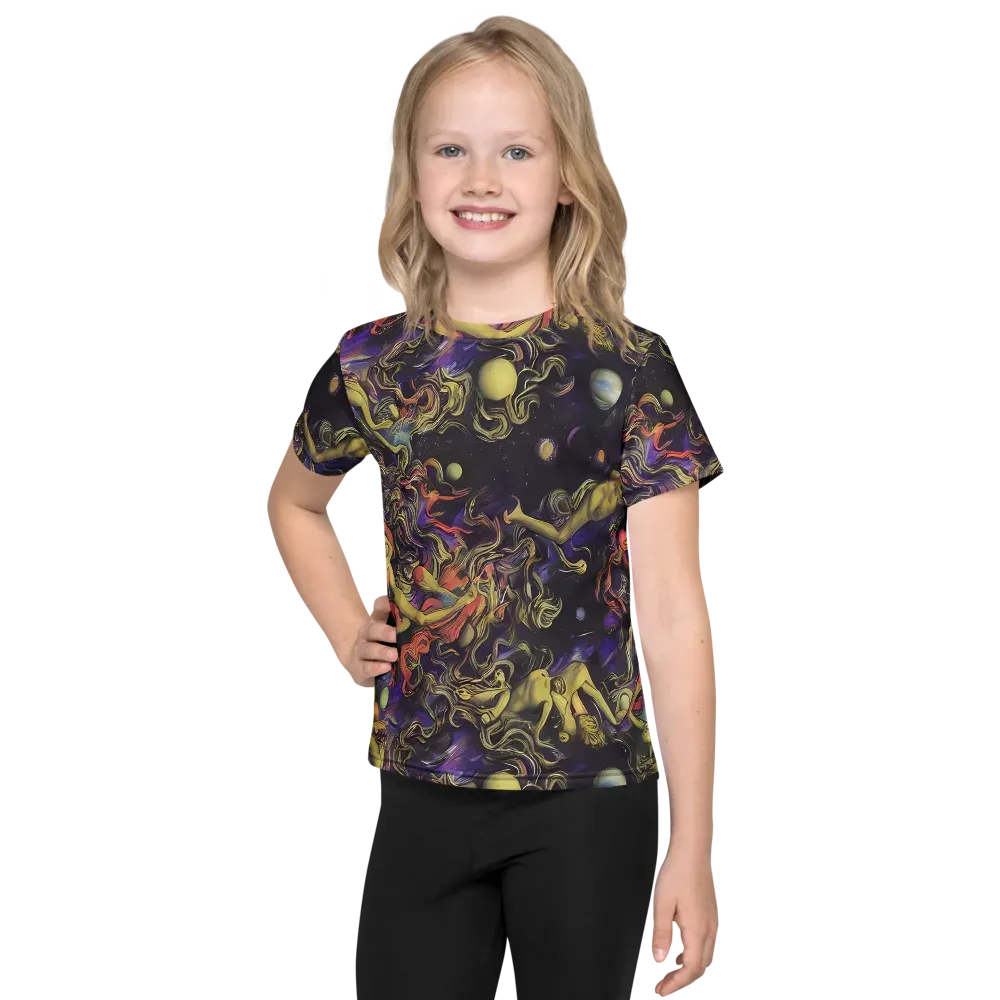 Galactic Playground on Kids Crew Neck T-Shirt — Front