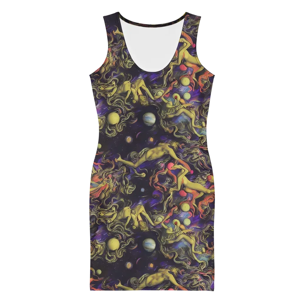 Galactic Playground on Bodycon Dress — Front