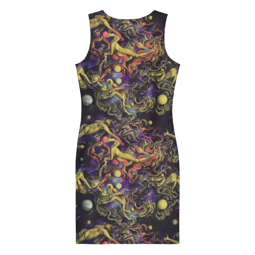 Galactic Playground on Bodycon Dress — Back