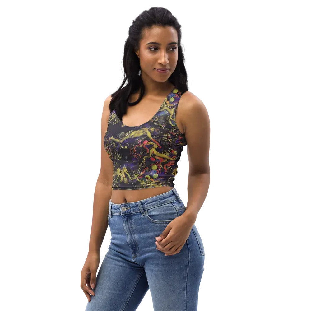 Galactic Playground on Crop Top — Left Front