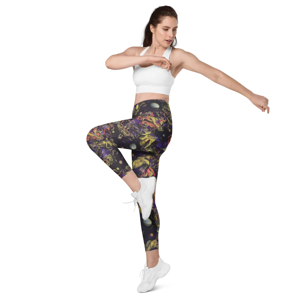 Galactic Playground on Leggings with Pockets — Left Front