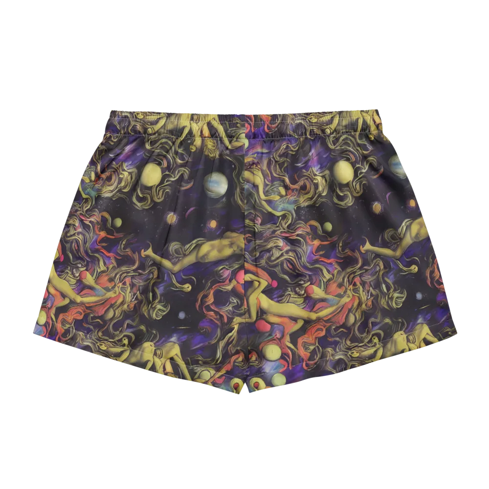 Galactic Playground on Women's Pajama Shorts — Back