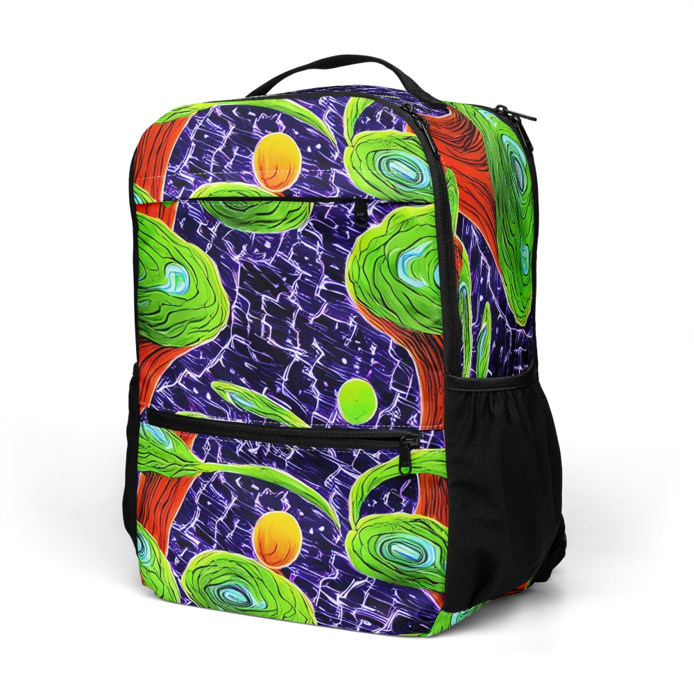 Psychedelic Grove on Utility Backpack — Left Front
