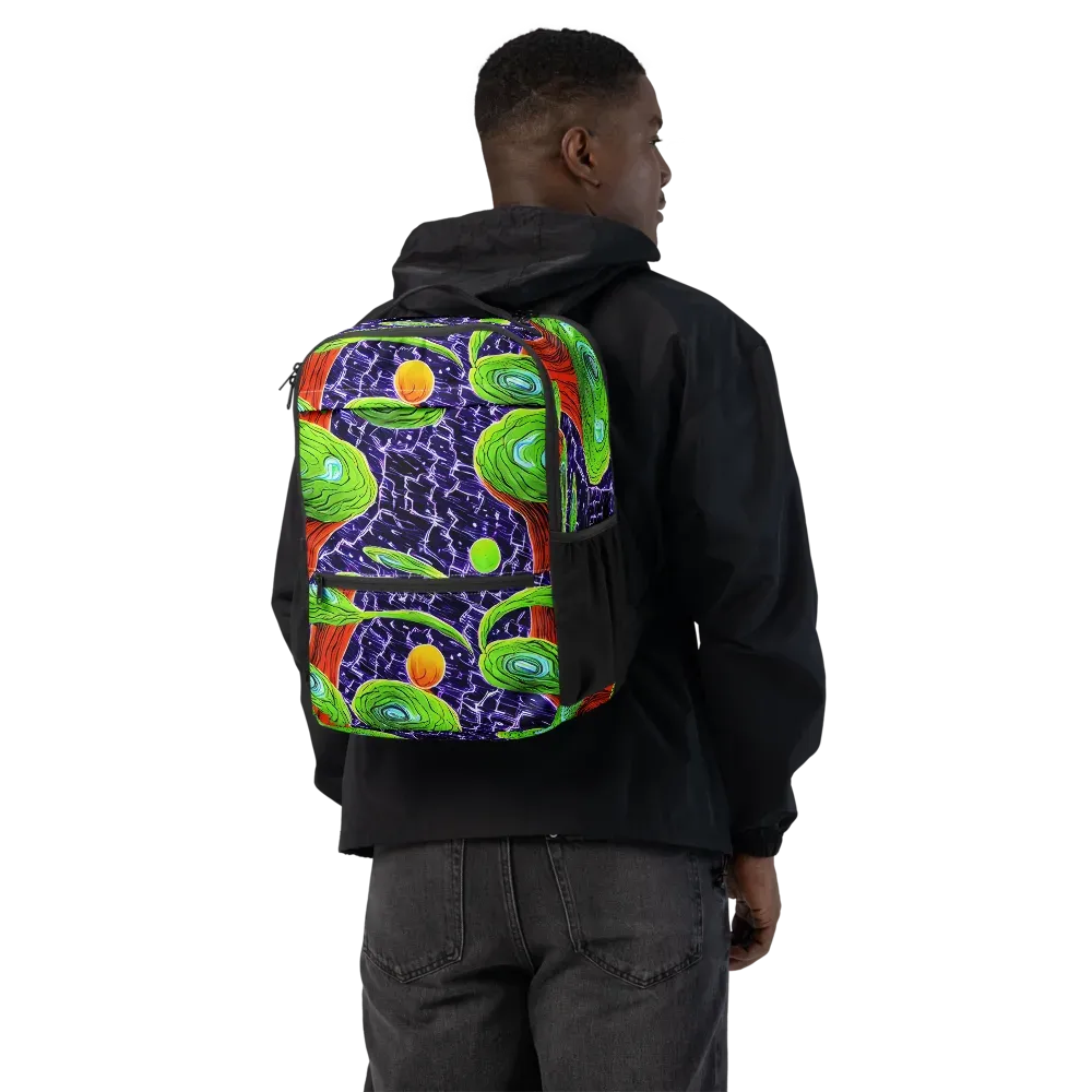 Psychedelic Grove on Utility Backpack — Back