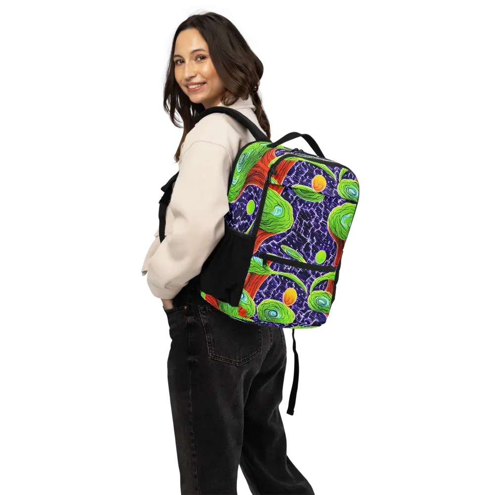 Psychedelic Grove on Utility Backpack — Back