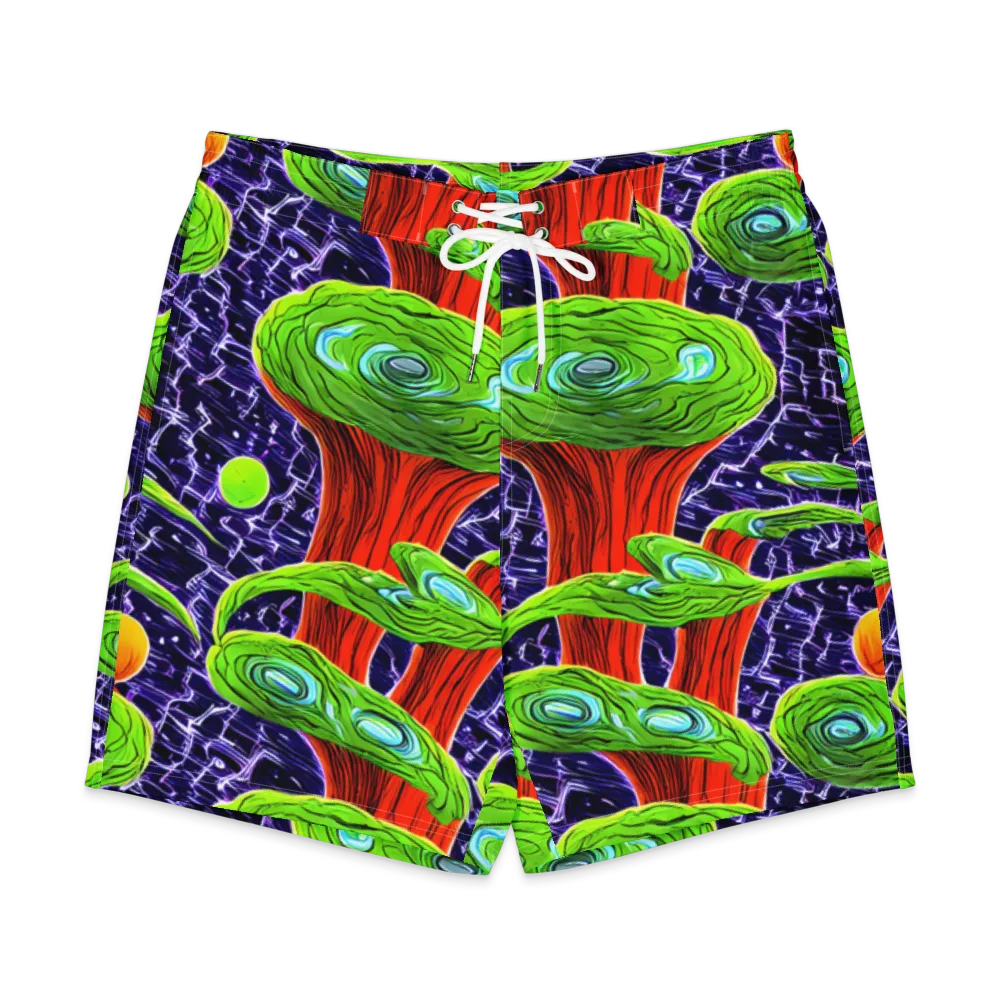 Psychedelic Grove on Men's Board Shorts — Front